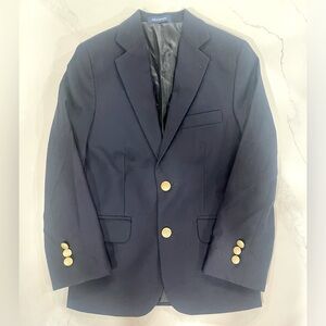 Boys Navy Blue Chaps Blazer, Sport Coat, Suit Jacket, Size 8 Boys, Gold Buttons